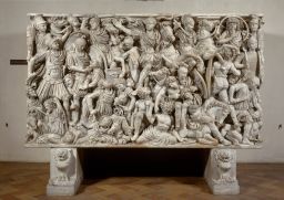 <p>Sarcophagus with the Battle of the Romans and the Barbarians/Ludovisi Sarcophagus</p>