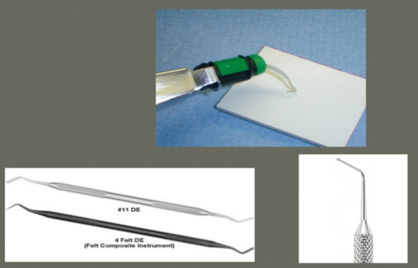 <p>- extrude small amount of "test" material from capsule using syringe</p><p>- carry material to prep using a "plastic" instrument or Dycal</p><p>- condense once placed in prep.</p>