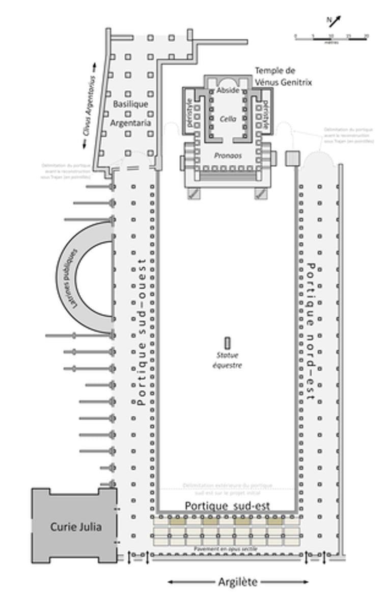 <p>-Response to Pompey's theater</p><p>-Finished by Augustus after Caesar's death</p><p>-Temple of Venus Genetrix</p>