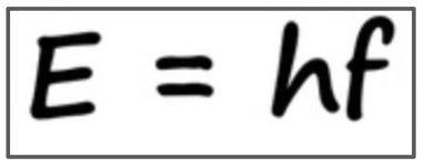 <p>Energy (E) is directly proportional to frequency (f), E = hf, where h is Planck's constant.</p>