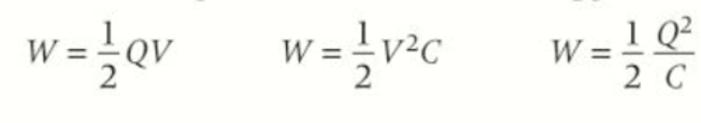 <p>these are just found from the original E = ½εQ and then rearranging C = Q / V</p>
