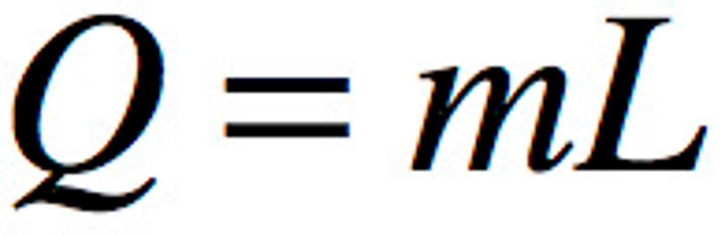 <p>the energy absorbed or released during a change in state</p><p>latent heat = energy absorbed or released x mass</p>