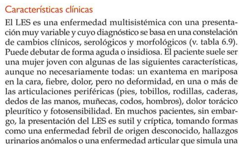 <p>Los signos y síntomas del lupus eritematoso sistémico pueden incluir fatiga, erupciones cutáneas, dolor en las articulaciones, fiebre y afectación renal. Pueden ser variables y afectar diferentes órganos del cuerpo. </p>