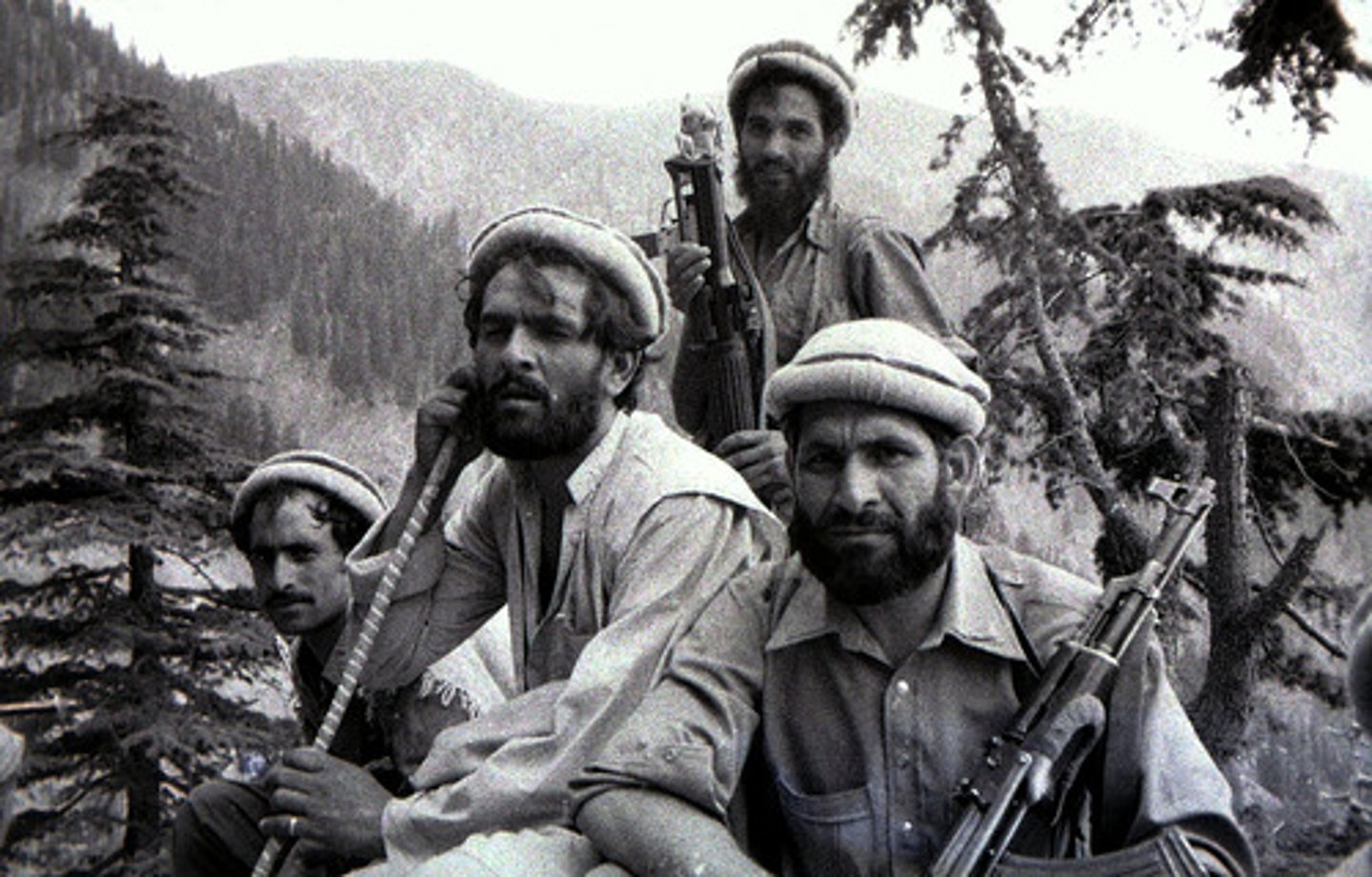 <p>Islamic "holy warriors". Soviets fought against them in Soviet-Afghanistan war. Mujahideen gained control, aided by US, Saudi Arabia, Pakistan, Iran and China. US gave them Stinger missiles when it supported them against USSR...</p>