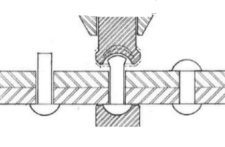 <p>Metal pins that are used for permanently joining two or more structural steel members by passing a headed shank through a hole in each piece and hammering down the plain end to form a second head. </p>