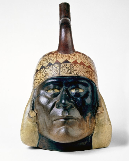 <p>2.17 Moche, Modeled Portrait Vessel, c. 450-550 CE</p>