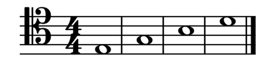 <p>Tenor Clef Spaces</p>