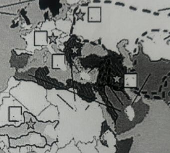 <p>What is the southern empire (labeled in Africa) connecting 3 regions?</p>