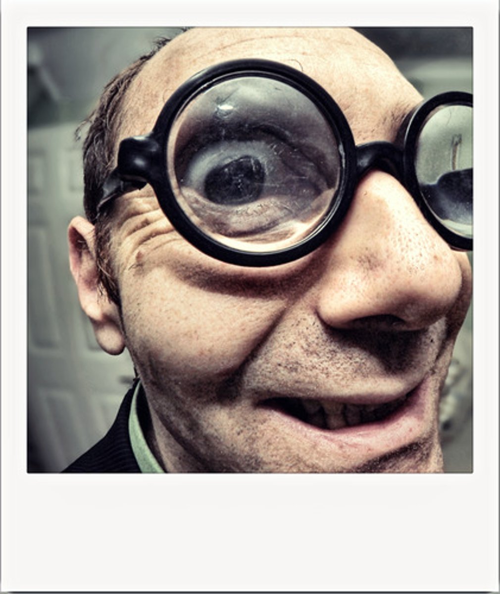 <p>(adj.) nearsighted; lacking a broad, realistic view of a situation; lacking foresight or discernment</p><p>s: shortsighted</p><p>a: farsighted</p>