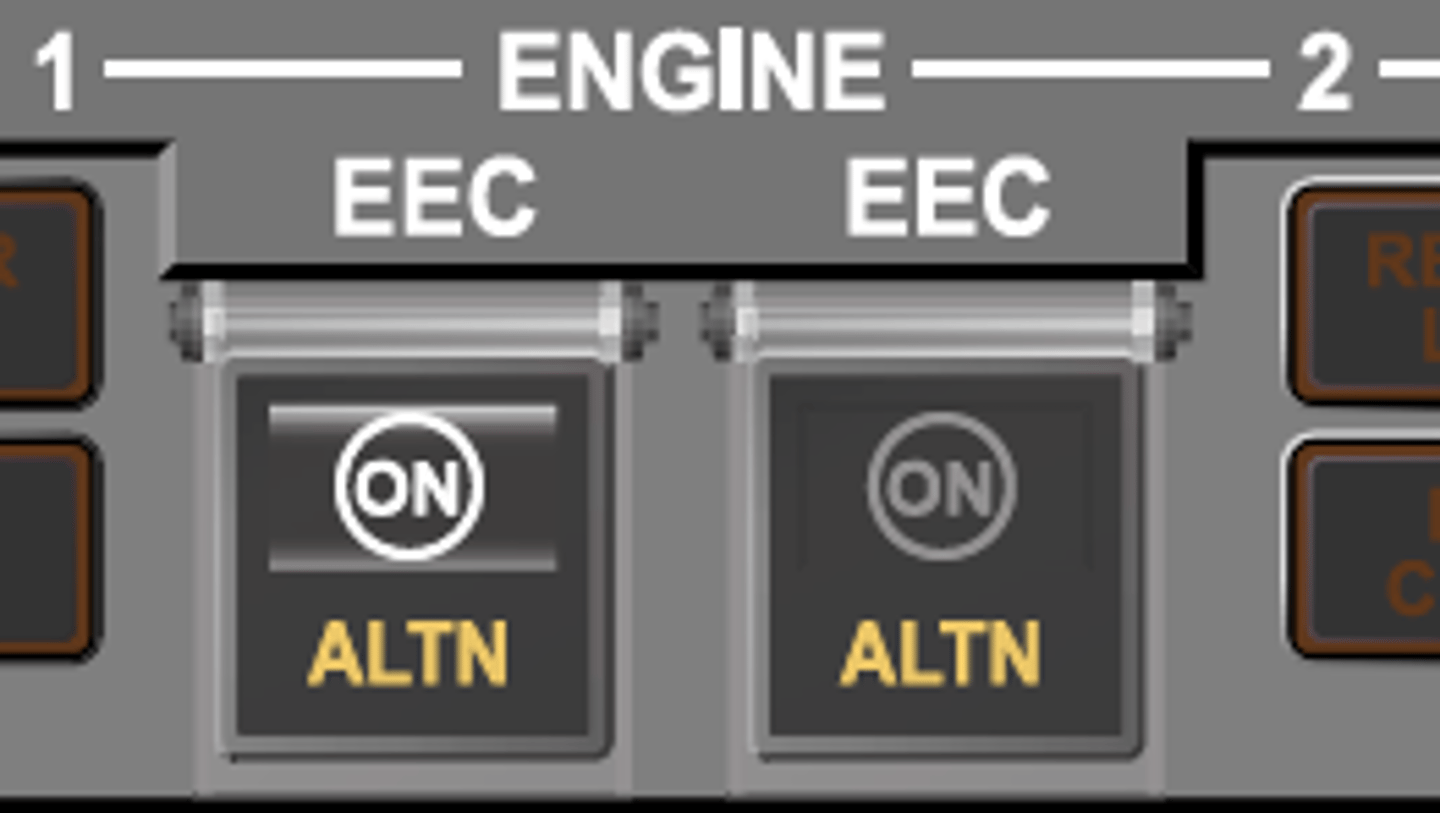 <p>Soft Mode - ALTN and ON</p><p>Hard Mode (via thrust to idle) - ALTN and ON</p><p>Hard Mode (manual selection) - ALTN</p>