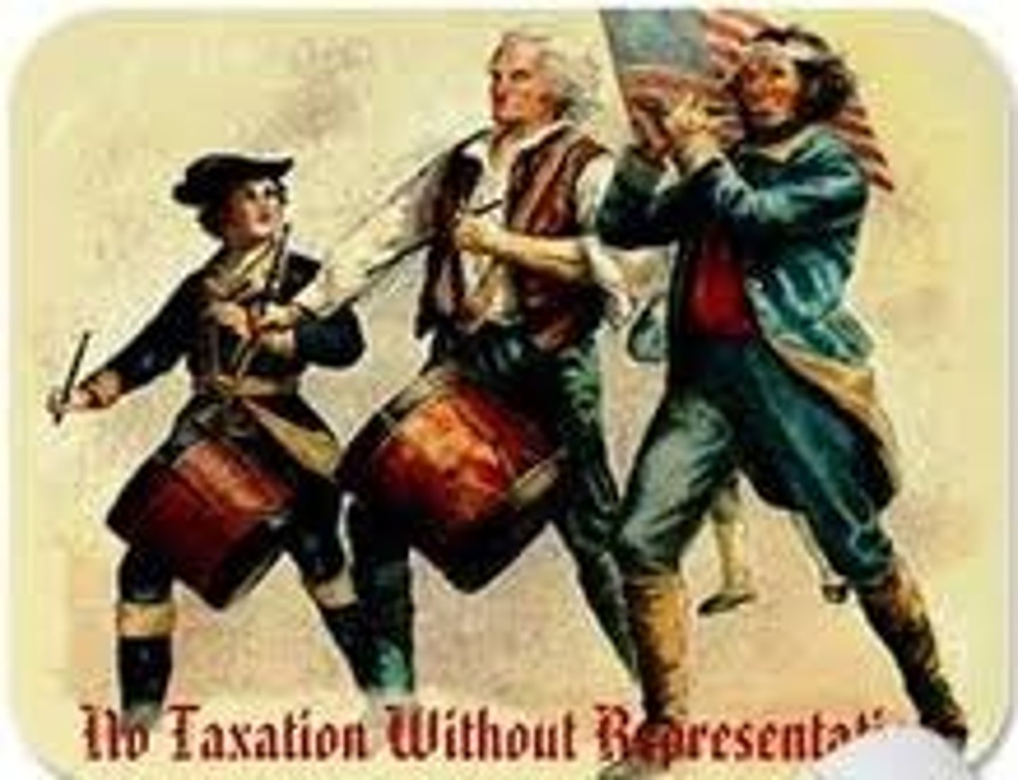 <p>reflected the colonists' belief that they should not be taxed because they had no direct representatives in Parliament</p>