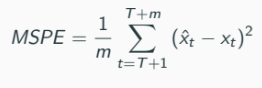 Mean square prediction error