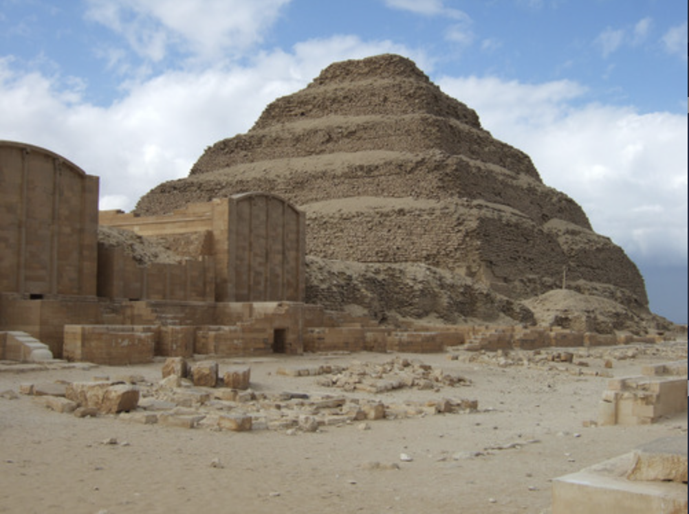 <p>Artist: Imhotep</p><p>Kingdom: Old Kingdom</p><p>Location: Saqqara, Egypt (necropolis of ancient Memphis)</p><p>Dates: 2,650<sub>BCE</sub> - 2,150<sub>BCE</sub></p><p>Medium: limestone</p>