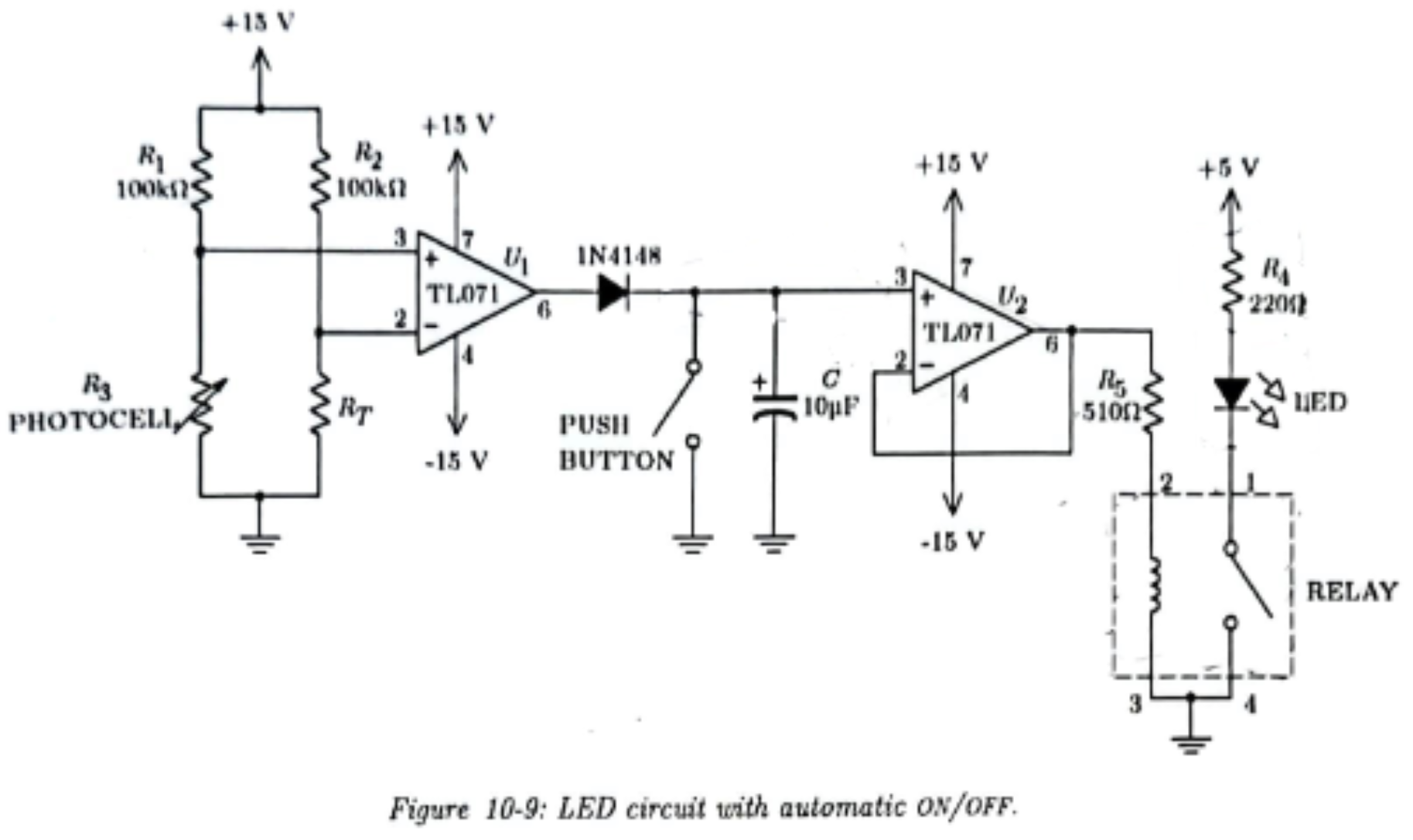 <p>LED circuit with automatic ON/OFF</p>