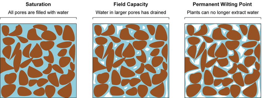 <p>point in soil that is moist, ut drained that is in optimal conditions for aerobic microbes </p>