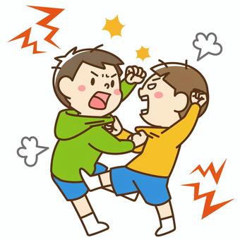 <p>けんかする (喧嘩する)</p>