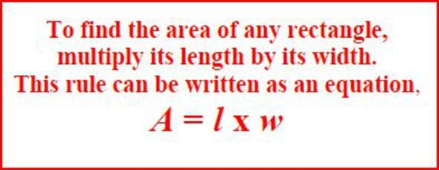 <p>A rule that is written as an equation.</p>