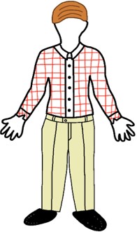 Red and white chequered shirt
