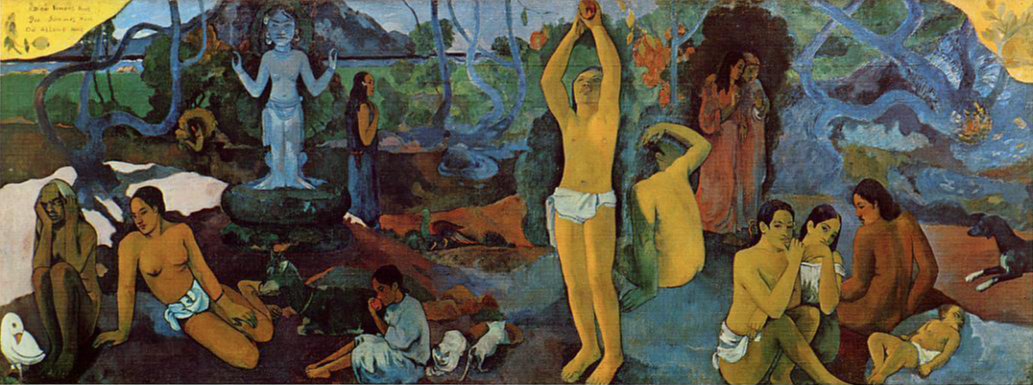 <p><em>Where Do We Come From? What Are We? Where Are We Going?,</em></p><p><em> </em><span>Paul Gauguin,</span></p><p><span> Post-Impressionism</span></p>