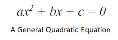 <p><span>In math, we define a quadratic equation as </span>an equation of degree 2, meaning that the highest exponent of this function is 2<span>. The standard form of a quadratic is y = ax^2 + bx + c, where a, b, and c are numbers and a cannot be 0. Examples of quadratic equations include all of these: y = x^2 + 3x + 1. y = x^2.</span></p>
