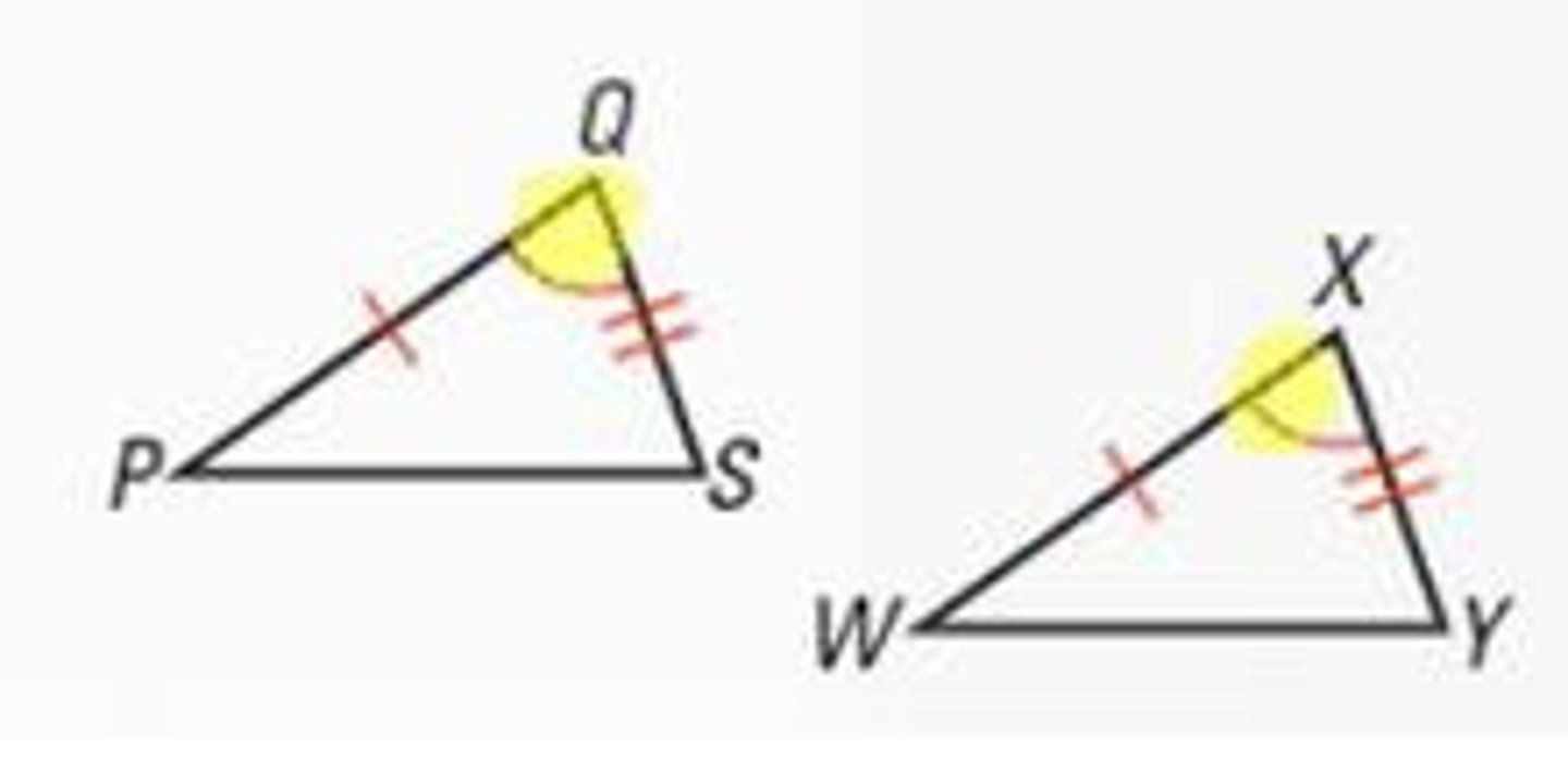 <p>If an angle of one triangle is congruent to an angle of a second triangle and the lengths of the sides including these angles are proportional, then the triangles are similar.</p>