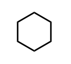 <p>A six-carbon cycloalkane with the chemical formula C6H12, featuring a hexagonal ring structure. </p>