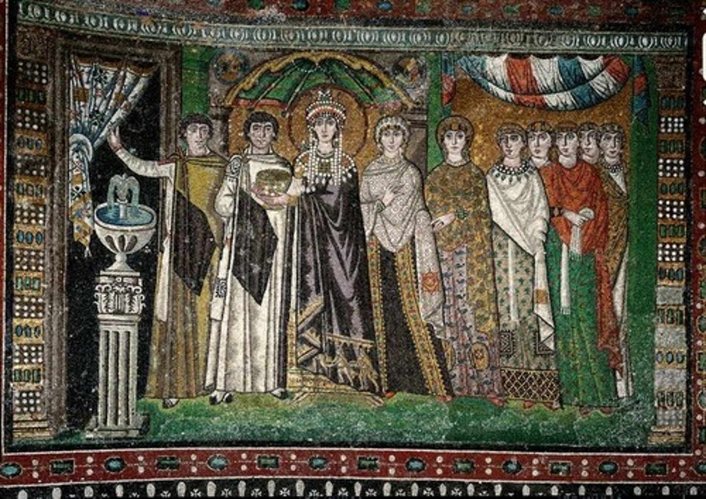 <p>Early Byzantine Europe</p><p>c. 526-547 C.E.</p><p>Mosaic</p>