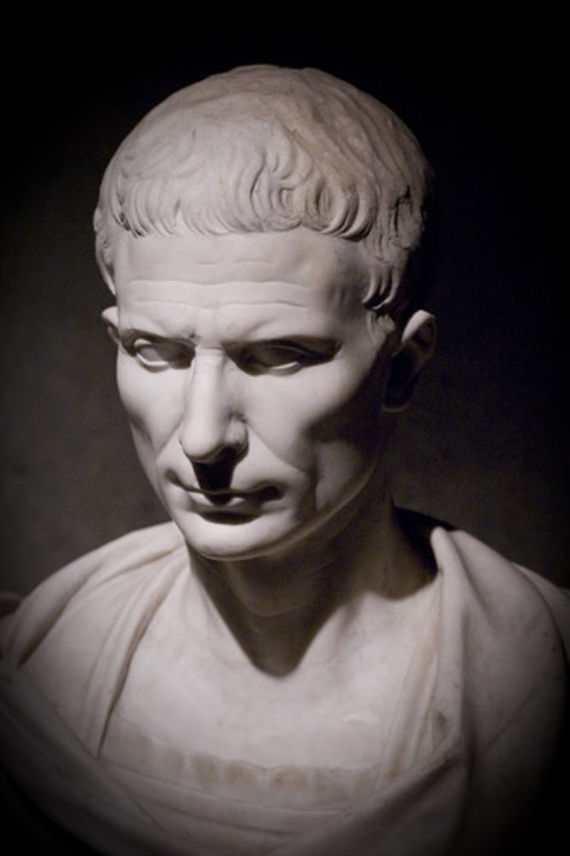 <p>(13 July 100 BC - 15 March 44 BC). Proclaimed 'dictator in perpetuity' before his assassination by rebel senators.</p>