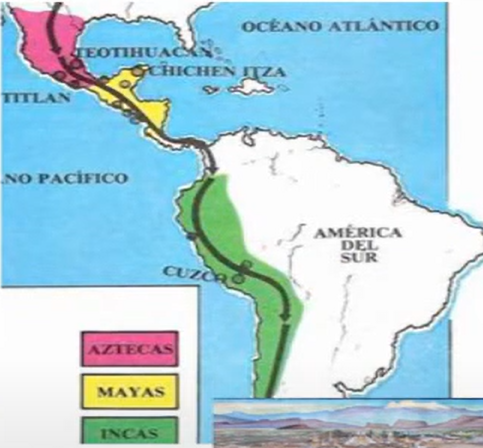 <p>Civilización en la península de Yucatán(Mesoamérica : actual sur de México, Guatemala, Belice, Honduras)</p><p>2000 a.C. – 1500 d.C.</p><p>Estaban organizados en <strong>ciudades-estado independientes</strong>. Aunque compartían una misma cultura, lengua y religión, <strong>no formaban un imperio unificado</strong> como los aztecas o los incas.</p>