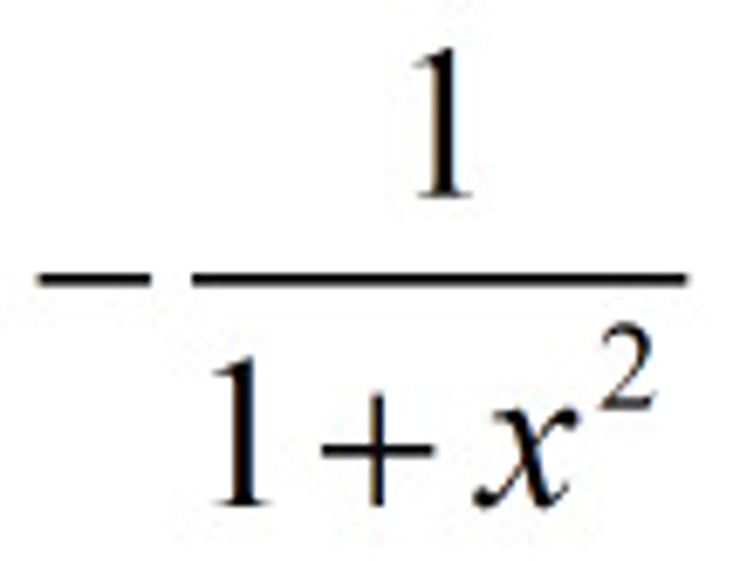 <p>-1/1+x^2</p>