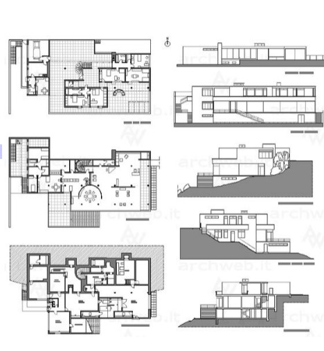 part of the Weissenhof-Siedlung?????? (idk, credit given to Mies van der Rohe and Lilly Reich though)
Innovative technical equipment: glass 
curtain wall could be retracted via electric 
motors; combination of air system involving 
heating, cooling and humidification
uses curtain walls that subvert the very notion of the static wall