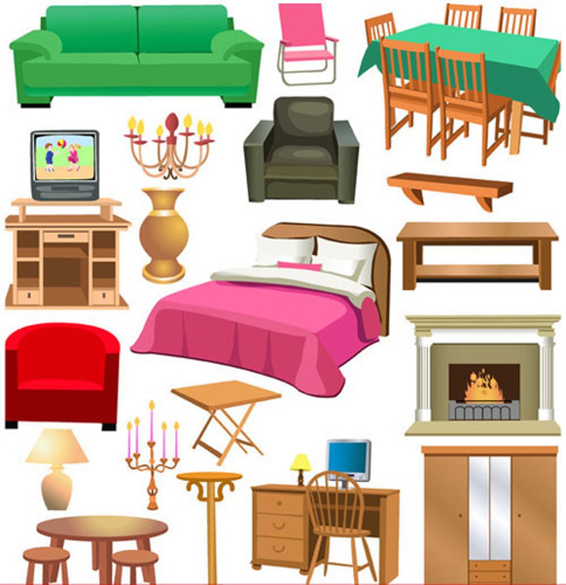 <p>furniture (jiā jù )</p>