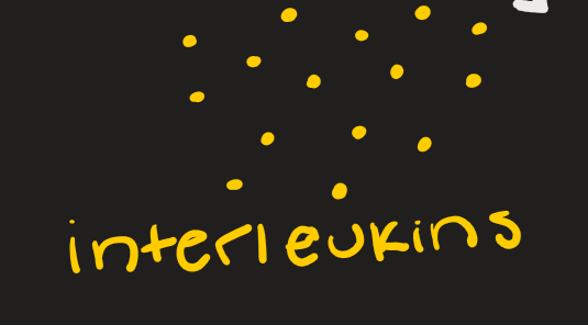 <p>interleukins </p>