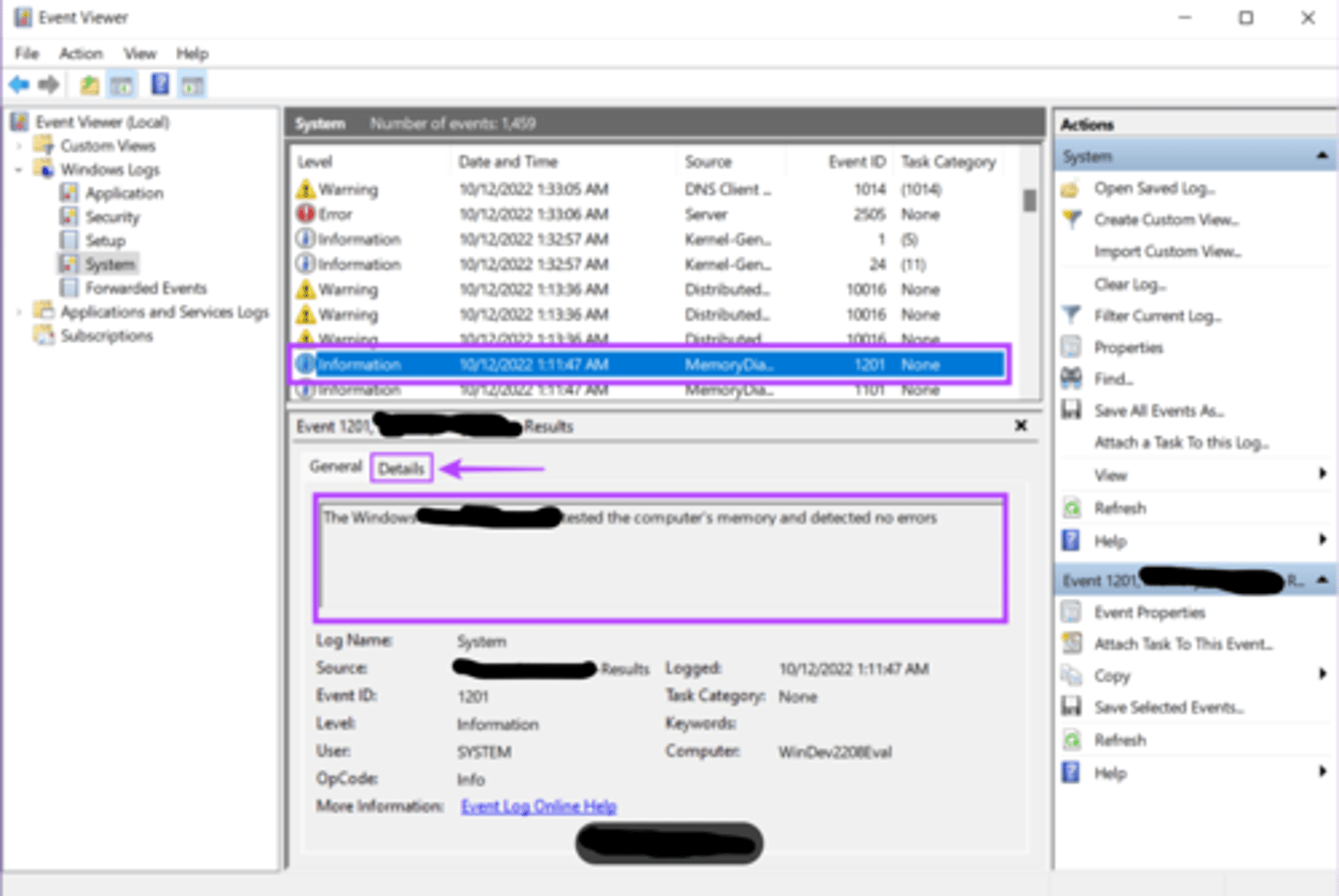 <p>This System Information tool tests the Random Access Memory (RAM) on your computer for errors. This utility is included with Windows 7 through Windows 11. (word word word (acronym.exe))</p>
