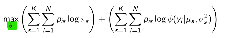 <p>Which parameters are in this theta?</p>
