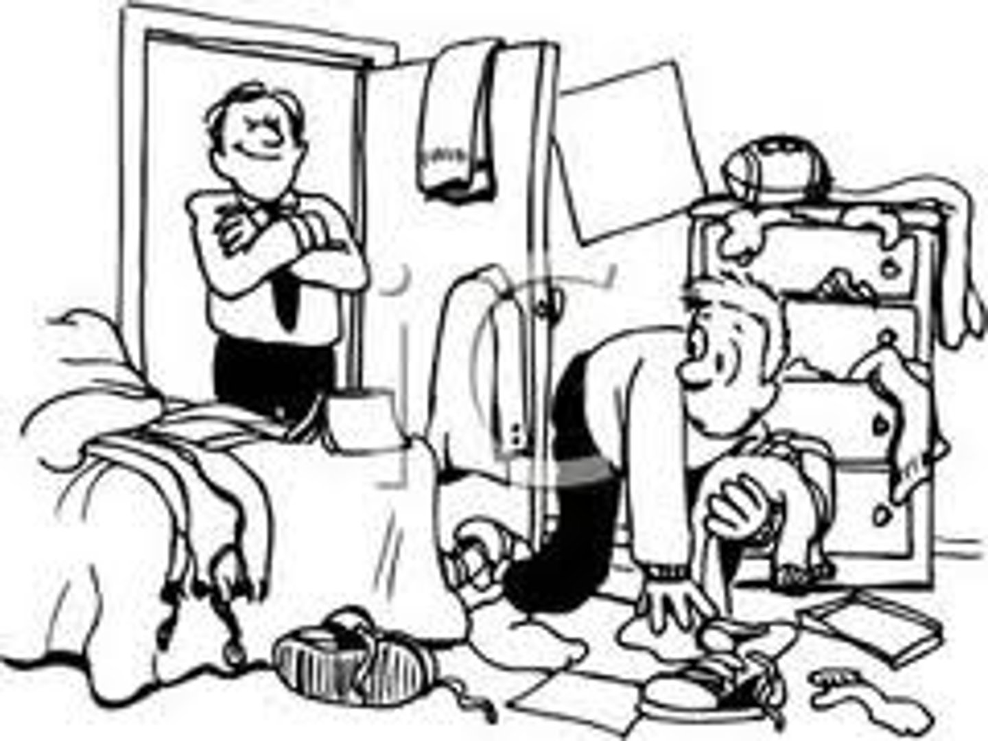 <p>to straighten up the room</p>