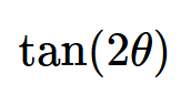 <p>Double angle formula for tangent (1)</p>