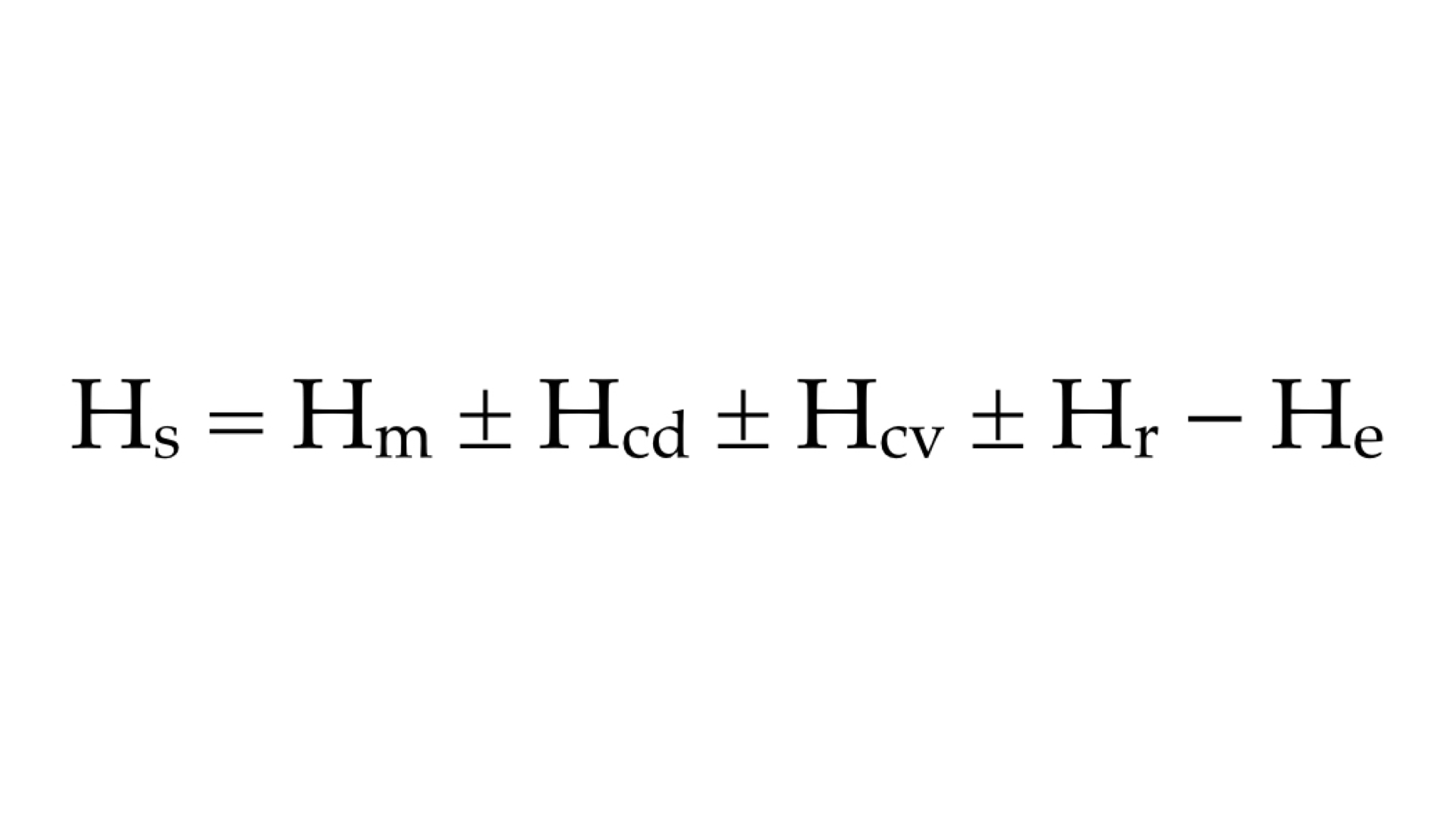 <p><span>Which element of the equation for stored heat shown above is an example of how you can lose body heat by sitting on a cold surface?</span></p>