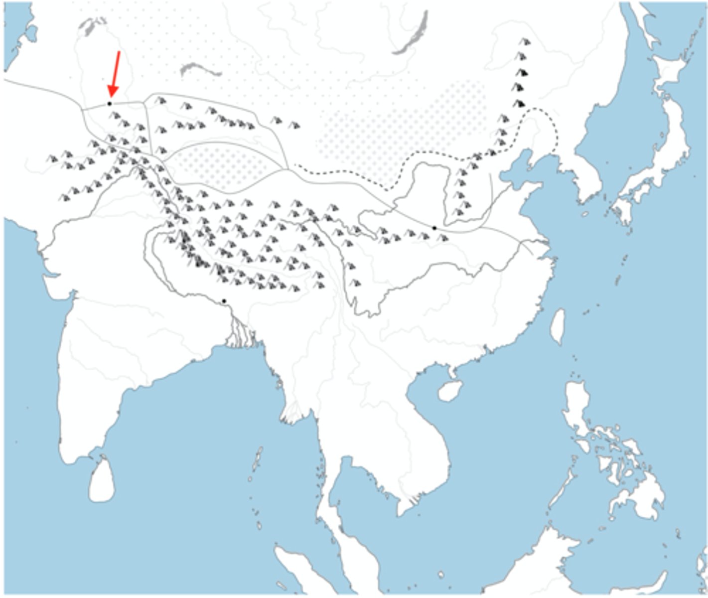 <p>Increased volume of trade on the Silk Road promoted growth of new trade cities such as Samarkland in Central Asia. It was formed for the sole reason as stops in trade routes.</p>