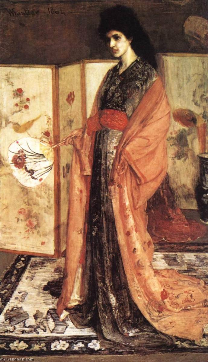 <p>Japonisme. Chinese pattern rugs. Folding divider. Japanese kimono. Culture appropriation. Taking superficial images in Japanese art for Western “inovation”</p>