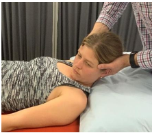 <ul><li><p>assessment for CGH</p></li><li><p>Full flexion - full L/R rotation to the C1-C2 level</p></li></ul><p></p>