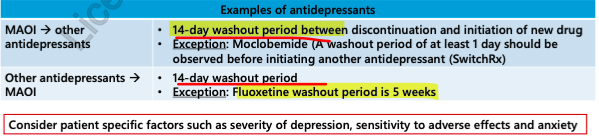 <ul><li><p><strong>direct switch</strong> = stop 1st agent abruptly and start new antidepressant next day </p></li><li><p><strong>Taper and switch immediately</strong> = gradually taper 1st agent and then start the new agent immediately after discontinuation ←- best way</p></li><li><p><strong>taper and switch after washout</strong> = gradually withdraw 1st, then start new after washout period (depends on half life of 1st drug)</p></li><li><p><strong>cross taper</strong> = taper the first (over 1-2 weeks or longer) and build up the dose of the new agent simultaneously </p></li></ul><p></p>