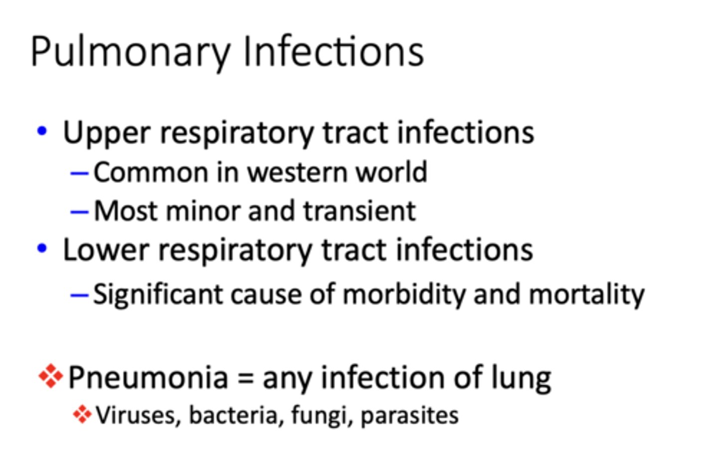 <p>Lower respiratory tract infections</p>