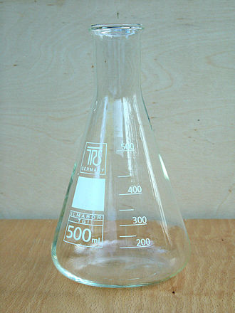 <p>Type of Flask</p><p>“<em>Conical Flask”</em></p><p>Appearance - Conical shape, short neck</p><p>Uses - it’s designed so that its contents can be swirled easily without spilling out, boiling liquids, titration experiments</p><ul><li><p>used as reaction vessels</p></li></ul>