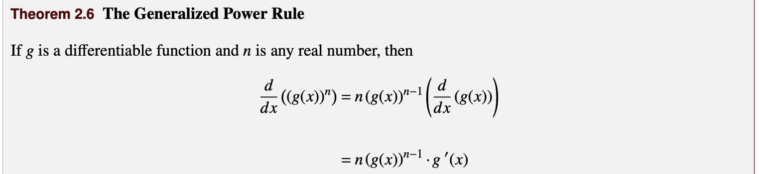 <p><em>Generalized </em>Power Rule</p>