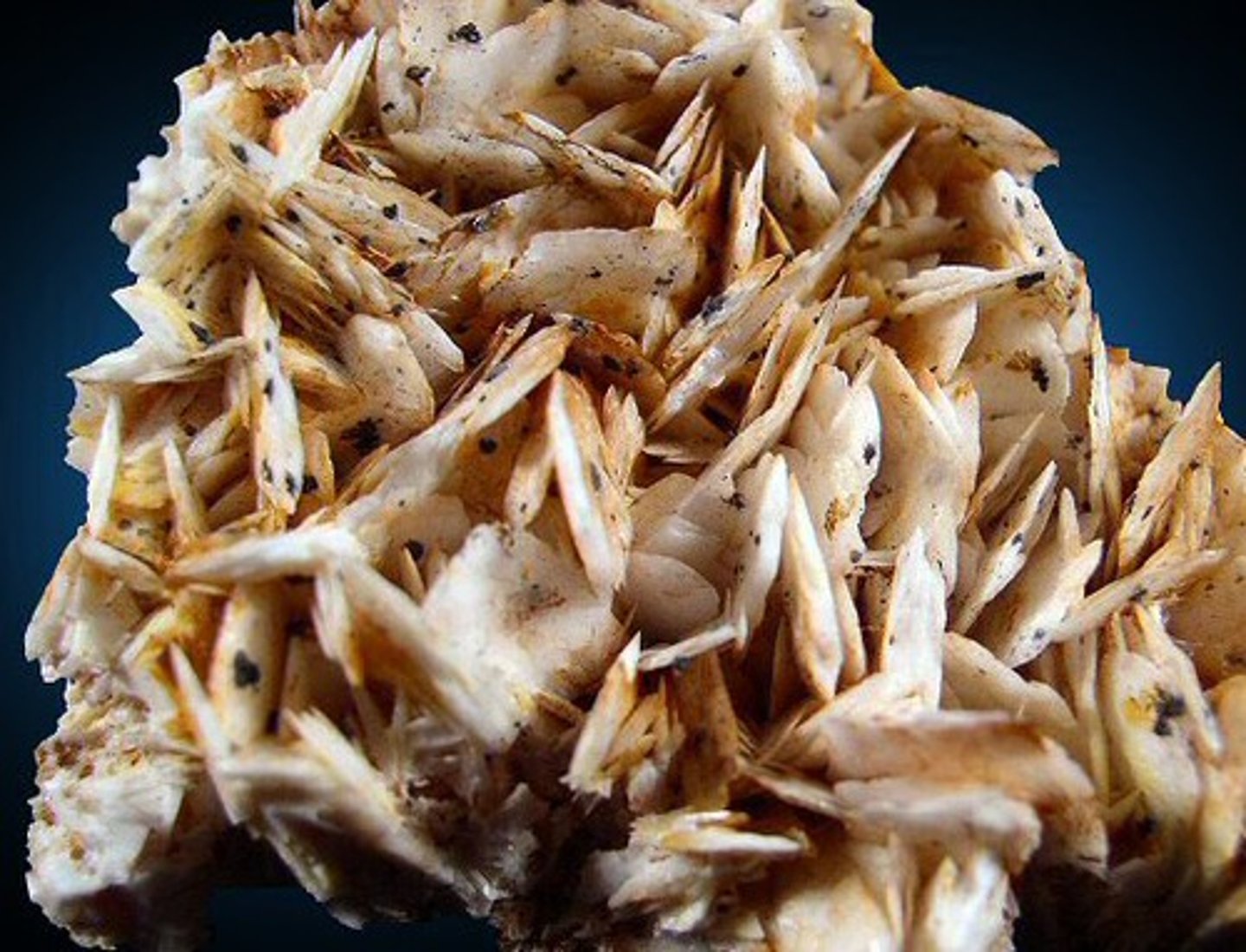 <p>Barite group. <br>Orthorhombic. <br>Diamond-shaped, divergent, tabular (crested barite or barite roses), coarsely laminated, granular, earthy.<br>H = 3-3.5<br>SG = 4.5<br>Vitreous to pearly (on base) luster.<br>Transparent to translucent. <br>Color = colorless, white, light shades of blue, yellow, red.<br>Gangue in hydrothermal veins, associated with Ag, Pb, Cu, Co, Mn, and Sn.<br>Used as heavy mud in drilling.</p>