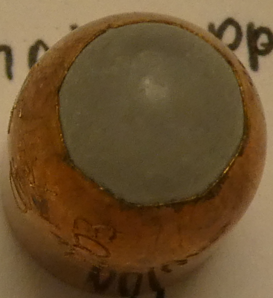 <p>The bullet of which cartridge is shown in this photo?</p>