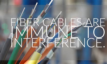 <p>Fiber optic cables are immune to electrical interference and wiretapping.</p>