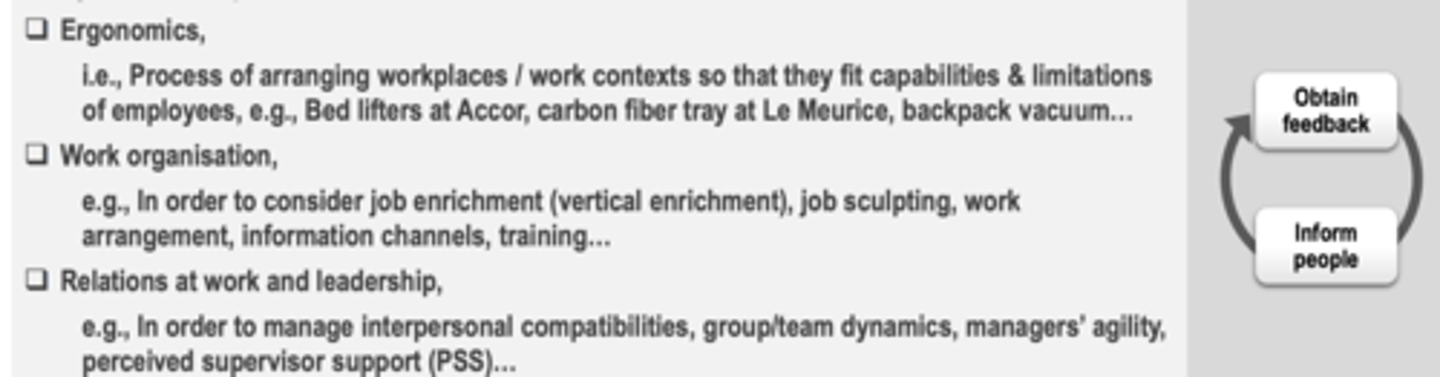 <p>Internal communication :</p><p>- Ergonomics</p><p>- Work organisation</p><p>- Relations at work and leadership</p>