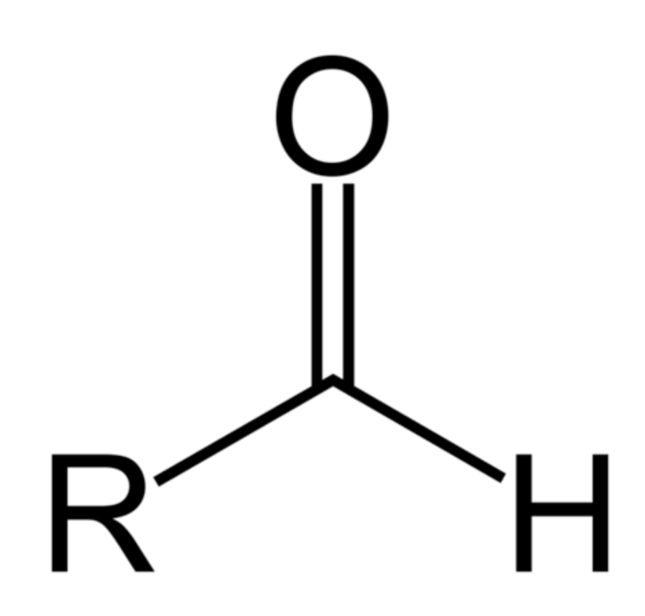 <p>C=O (carbonyl at the end of the carbon chain) (Class)</p>